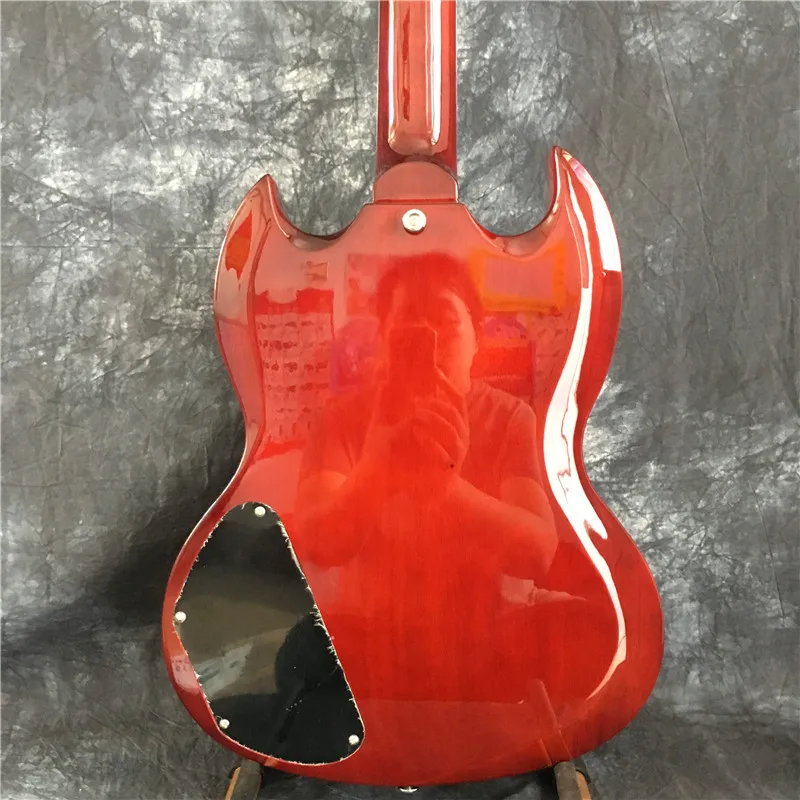 

High Quality Electric Guitar, Electric Guitar, Wine Red Color with P90 Pickups Custom Electric Guitar