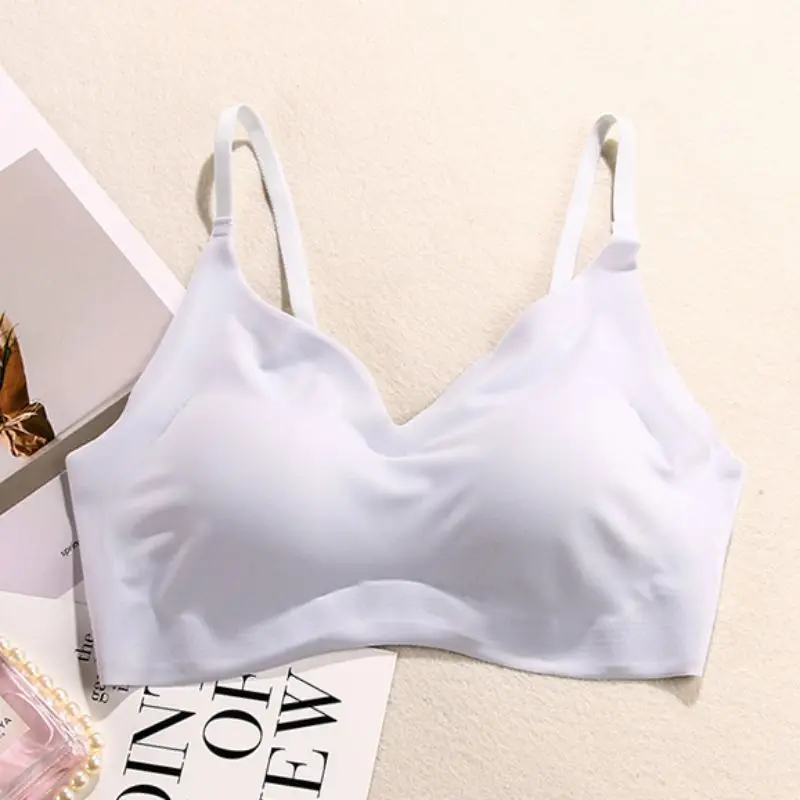 Спортивный бюстгальтер для йоги с V образным вырезом без стальных колец следов