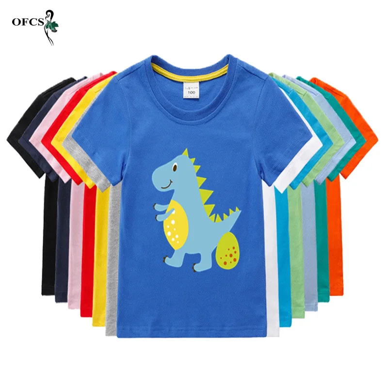 

Baby Boy Clothes Summer 100%Cotton T-Shirts Kids Toddler Children Cartoon Dinosaur Print Thin Sweatshirts Tee Tops Clothes 2-12T