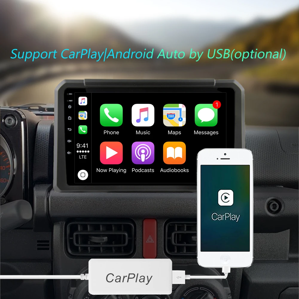 YAZH Android 9 0 автомобильный блок мультимедиа для Suzuki Jimny UTE 2019 2020 с &quot2.5D IPS дисплей Carplay