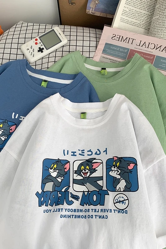 

Short-Sleeved T-shirt Men's Korean-Style Trendy 2021 Summer Loose Casual Top Ins Fashion Brand Half Sleeve Clothes