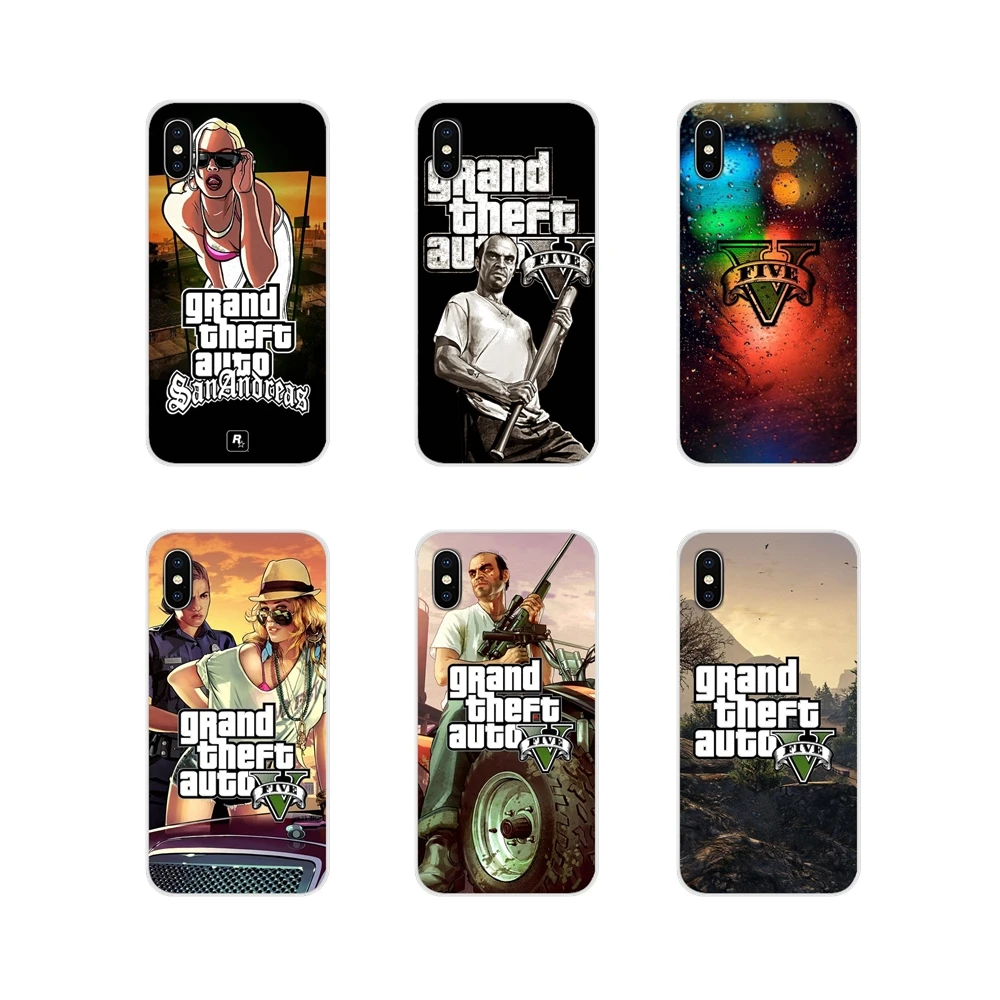 Для Xiaomi Mi4 Mi5 Mi5S Mi6 Mi A1 A2 A3 5X 6X 8 CC 9 T Lite SE Pro GTA 5 Аксессуары для игр чехлы
