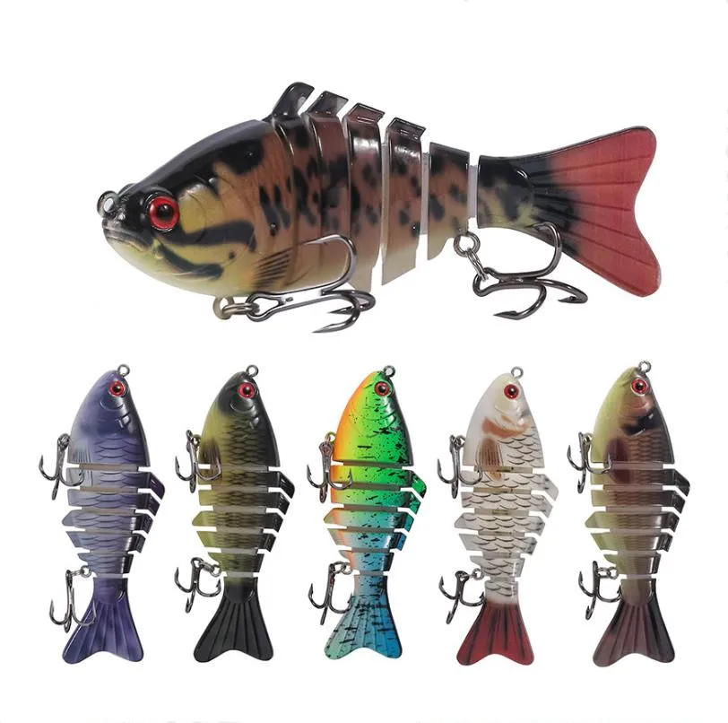 6 цветов многосекционная искусственная Рыболовная Приманка 10 см/15 7 г секций