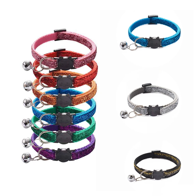 

Аксессуары для кошек ремешок на шею регулируемые товары для домашних животных Сияющий ошейник модная кошка