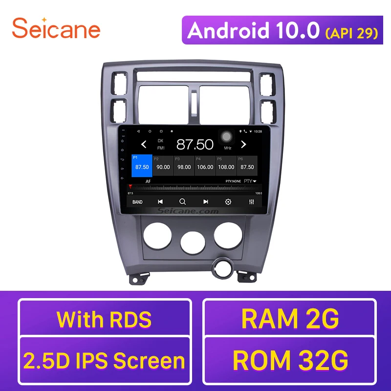 Автомобильный GPS навигатор Seicane Android 10 0 стерео головное устройство 1 дюйма для Hyundai