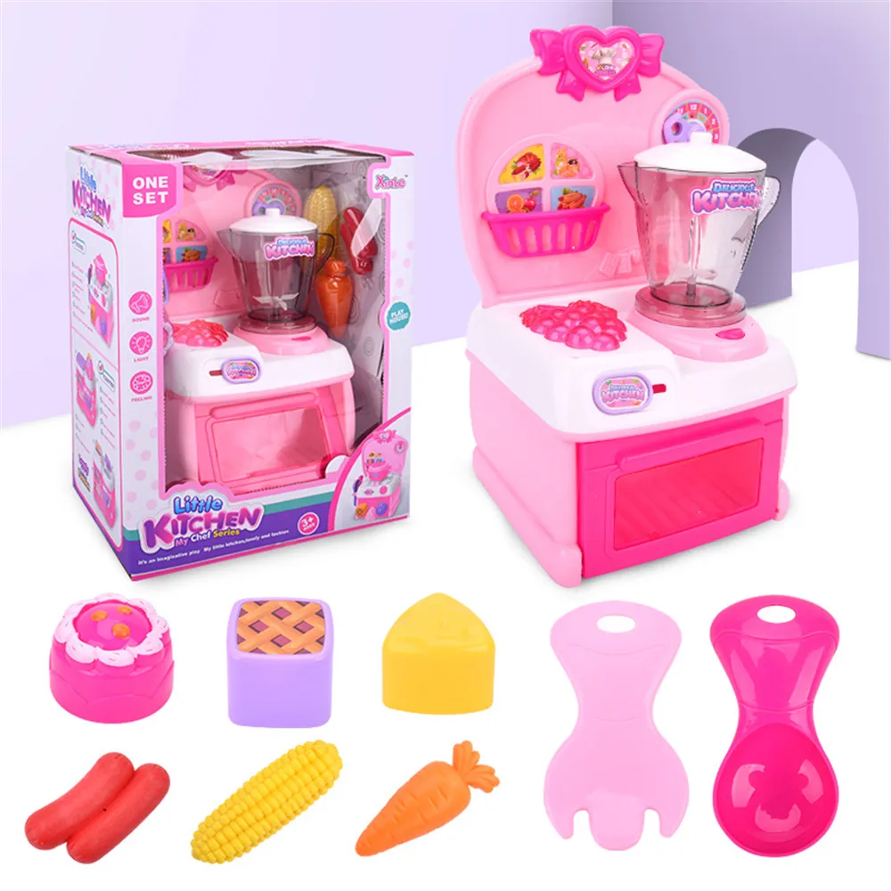 

Children Kitchen Play Toy Simulation Bread Maker Juice Extractor Mixers Boys Girls Play House Role Play Interactive Toys