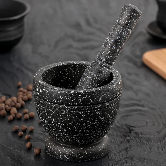 Ступка с пестиком Чёрный камень|Мельницы| |