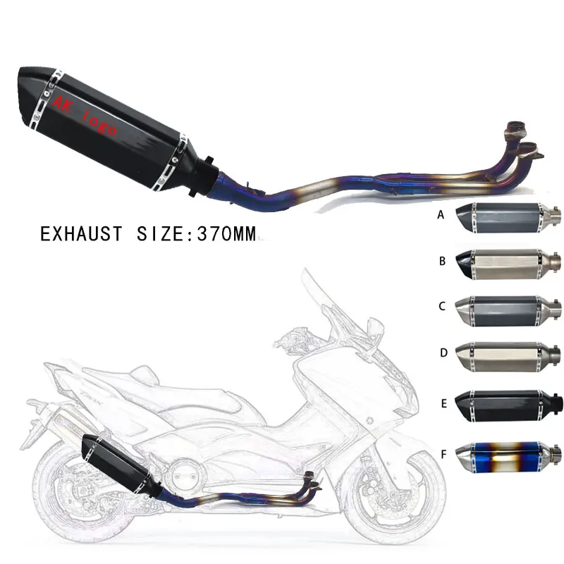 51 мм выхлопной полная система коллекторная труба для Yamaha T-MAX Tmax 500 530 T-MAX 500 530 2001- с выхлопных газов