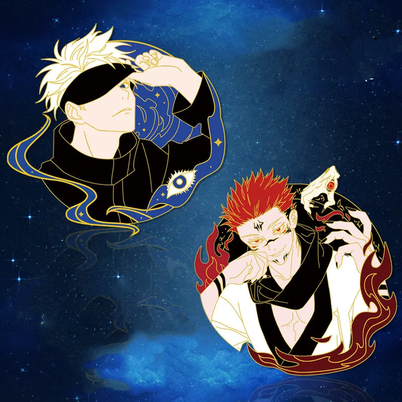 

Jujutsu Kaisen Gojo Satoru Ryomen Sukuna Cosplay Brooch Badge Prop Anime Metal Man Woman Pin Props Accessories