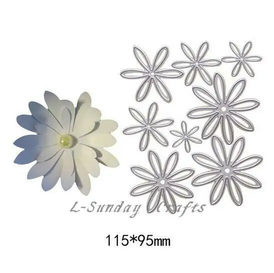 L Sunday ремесла Лепестковые листья высечки металлические стальные трафареты