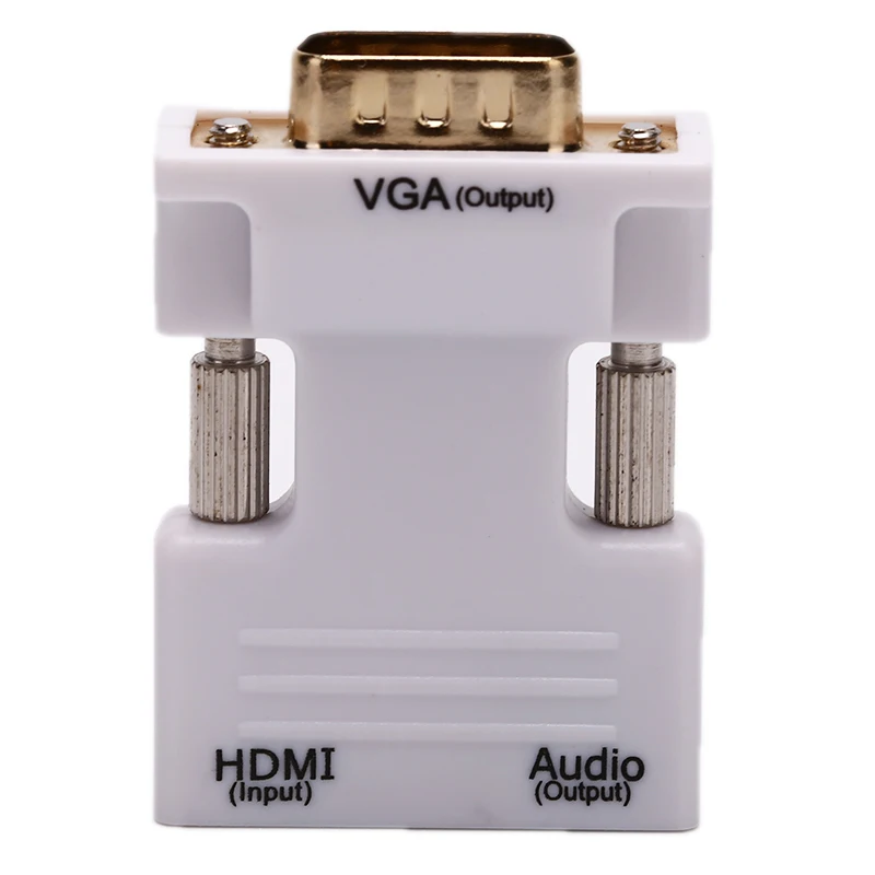 Адаптер VGA HDMI совместимый преобразователь Аудио и видеосигнала Full HD 1080P для