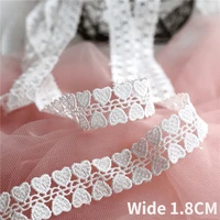1 8cm wide white cotton water soluble embroidery love heart shaped lace applique collar neckline wedding dresses trimmings decor