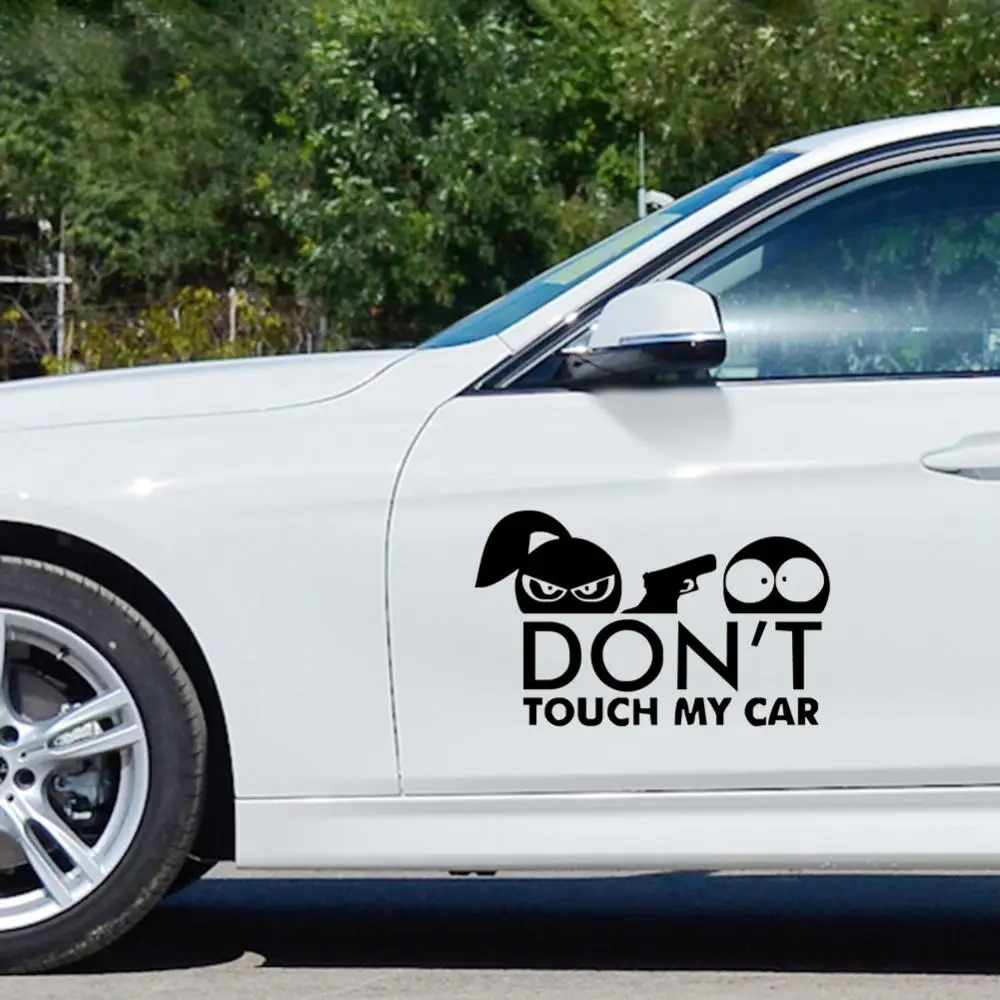 

30% hot sales Funny Safety Warning Decor Car Sticker DON'T TOUCH MY CAR Shooting Styling Decal