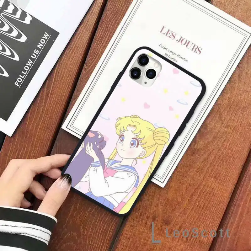 

Sailor Moon Ice cream Hot Cartoon Phone Case for iPhone 11 12 pro XS MAX 8 7 6 6S Plus X 5S SE 2020 XR Soft silicone