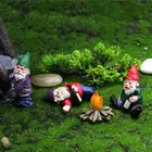 Садовые фигурки гномов, 14 шт., миниатюрные полимерные украшения, сказочный садовый пейзаж