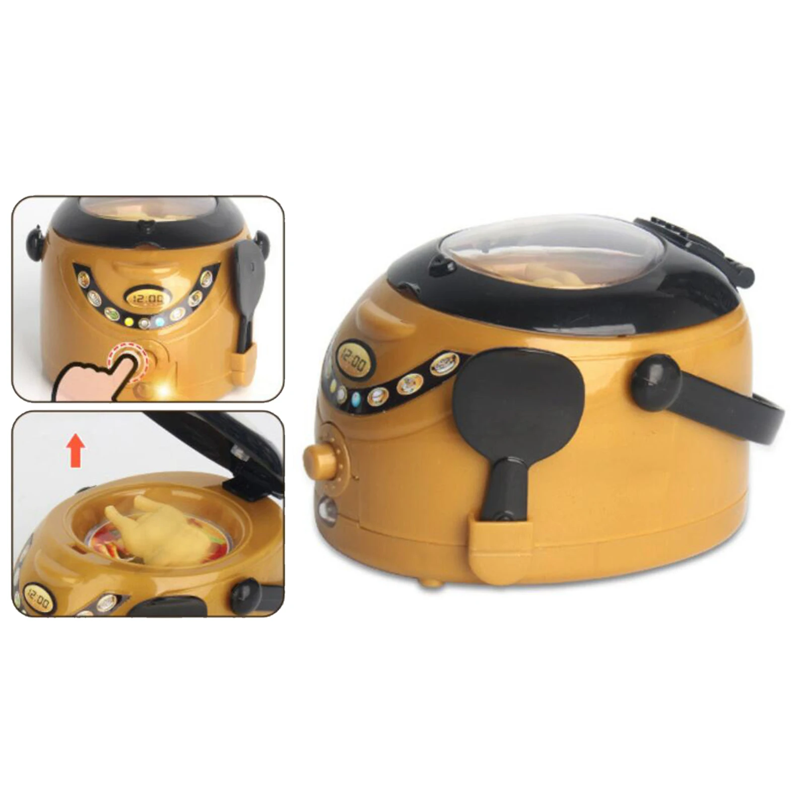 

Electric Rice Cooker Children's Kids Pretend Play Kitchen Cooking Appliance Toys