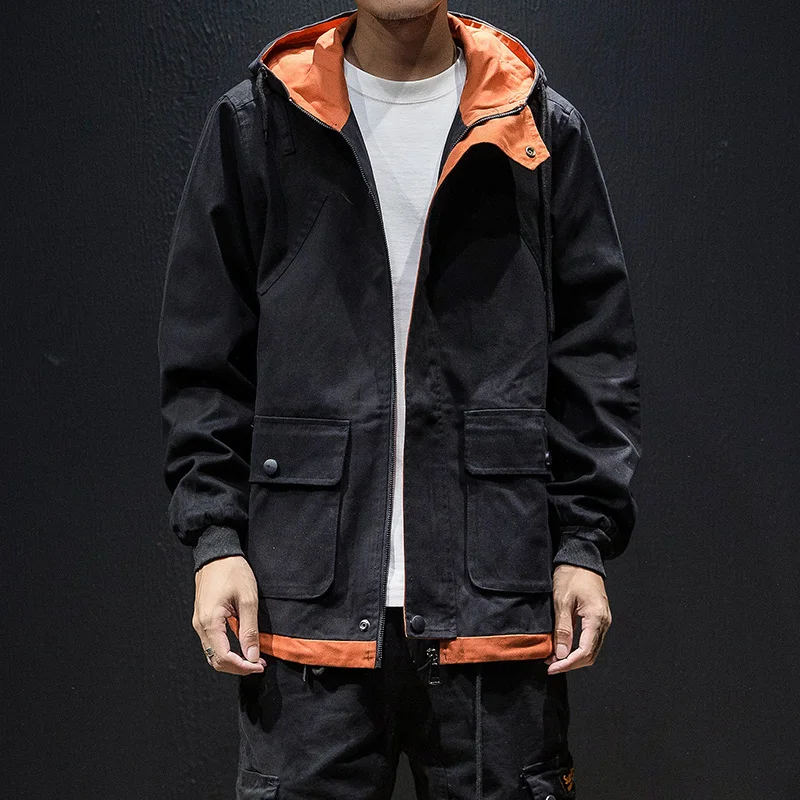 FUGOISM куртки с капюшоном Мужские Новые в стиле пэтчворк и КолорБлок пуловер куртка