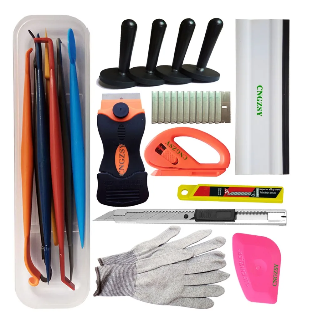 Автомобильные наклейки украшение углов магнитные скребки художественный нож