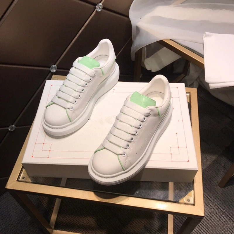 

2021 Women Sneakers Leather Shoes Spring Trend Casual Flats Sneakers Female New Fashion Comfort White Vulcanized Platform Shoes