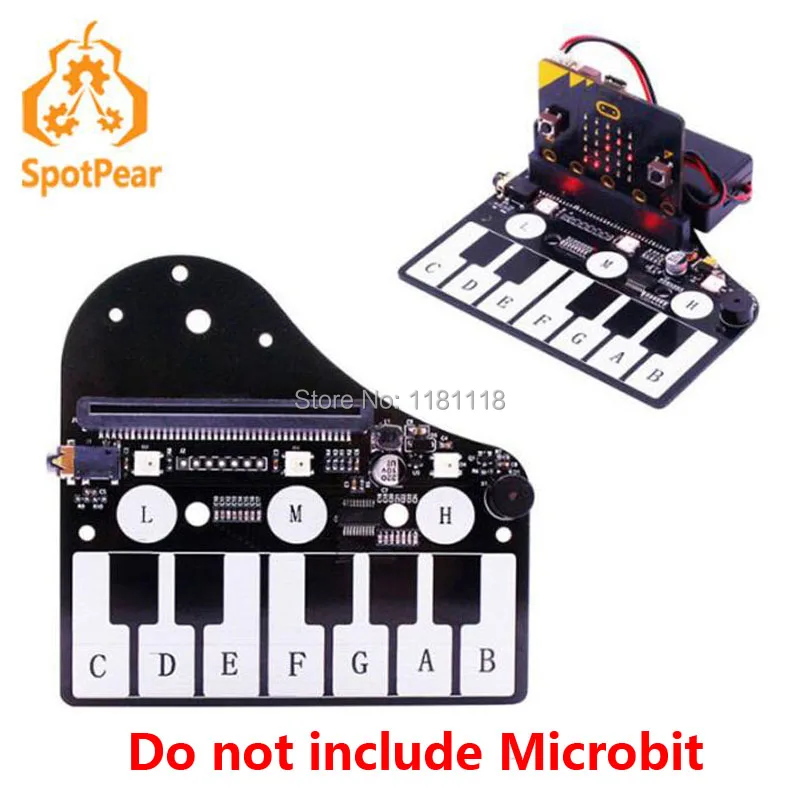 

Плата расширения для пианино BBC Microbit, плата расширения для разработки музыки Micro: Bit