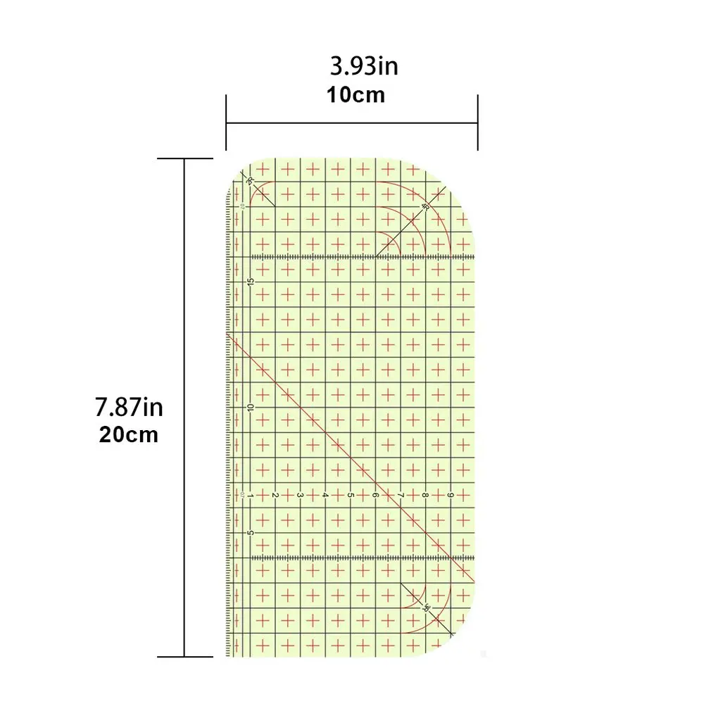 

Hot Stamping Measuring Ruler Setting Ruler High Temperature Resistance Ruler DIY Sewing Supplies Measuring Hand Tool
