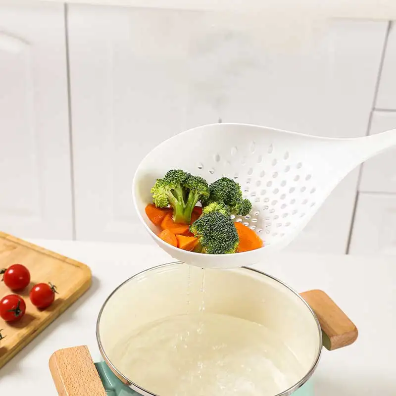 

Kitchen Gadgets PP Colander Strainer Food Drain Shovel Strainers Slotted Skimmer Sifter Sieve With Handle For Cooking Baking