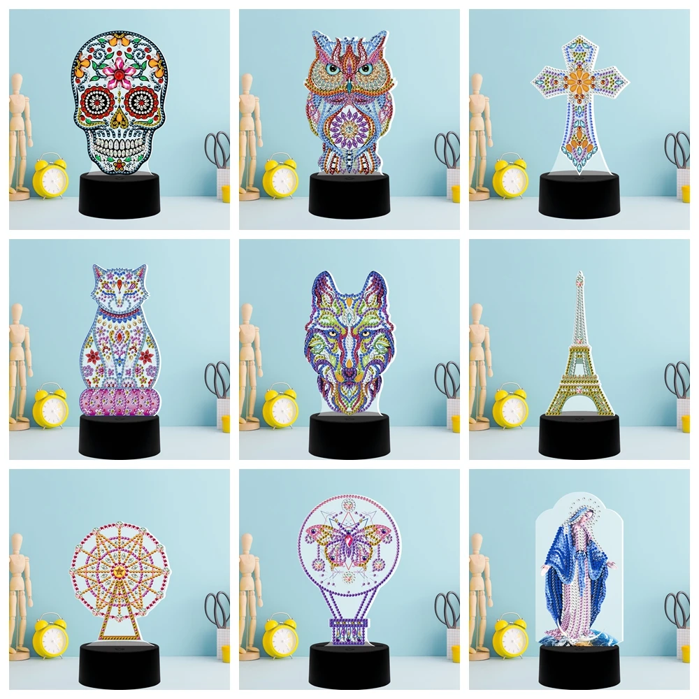 

Алмазная светильник пись 5D "сделай сам", световой знак, вышивка, украшения для дома, рождественские украшения, подарок ручной работы