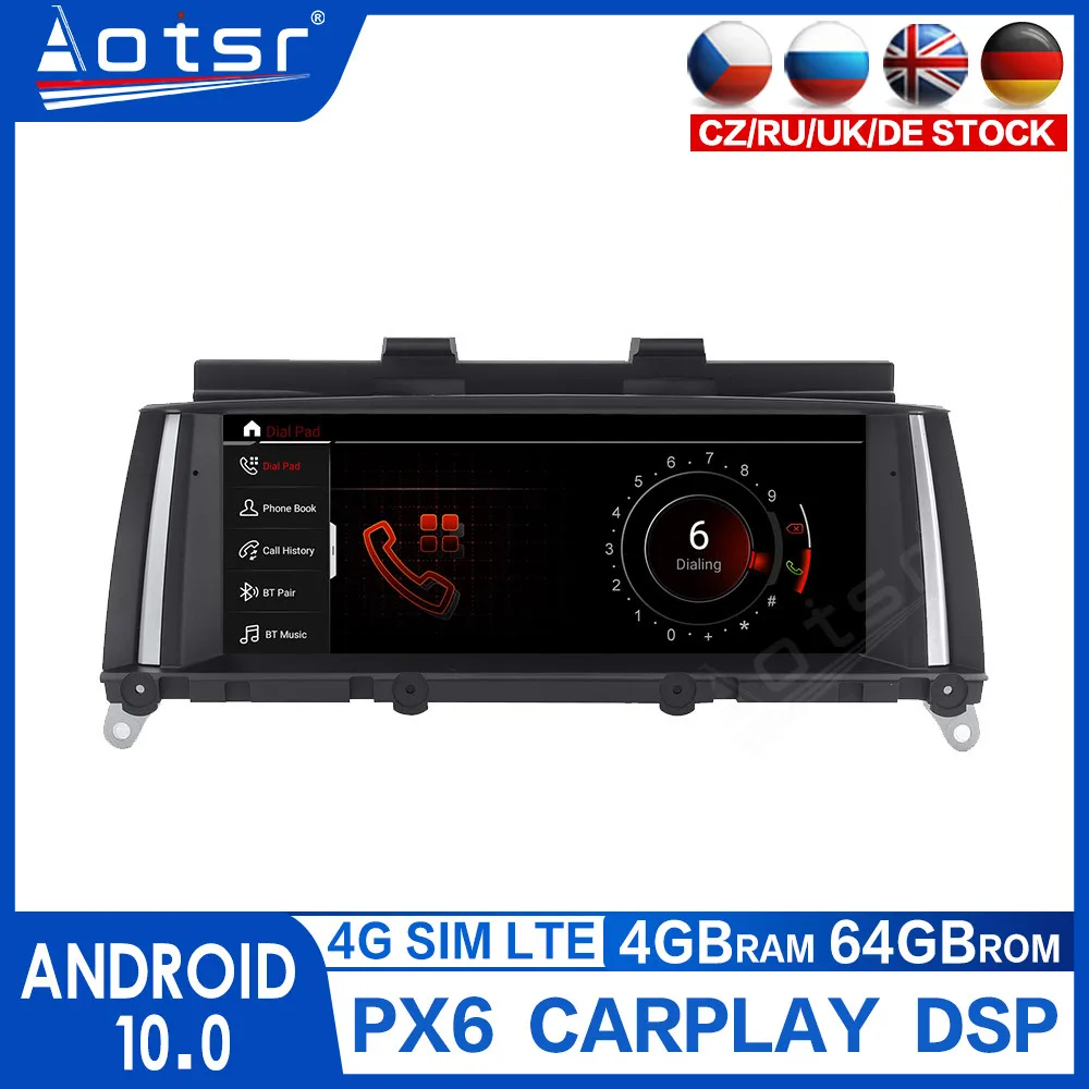 Автомобильный DVD-проигрыватель Aotsr IPS PX6 Android 10 для BMW X3 F25 X4 F26 автомобильный