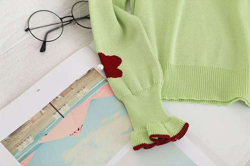 Милый зимний свитер с высоким воротником повседневный женский