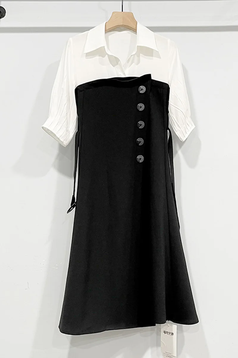 

Clothes for Pregnant Women Strap Waist Slimming Women's Dress 2021 Summer New Female Simple Short Sleeve Shirt Dress