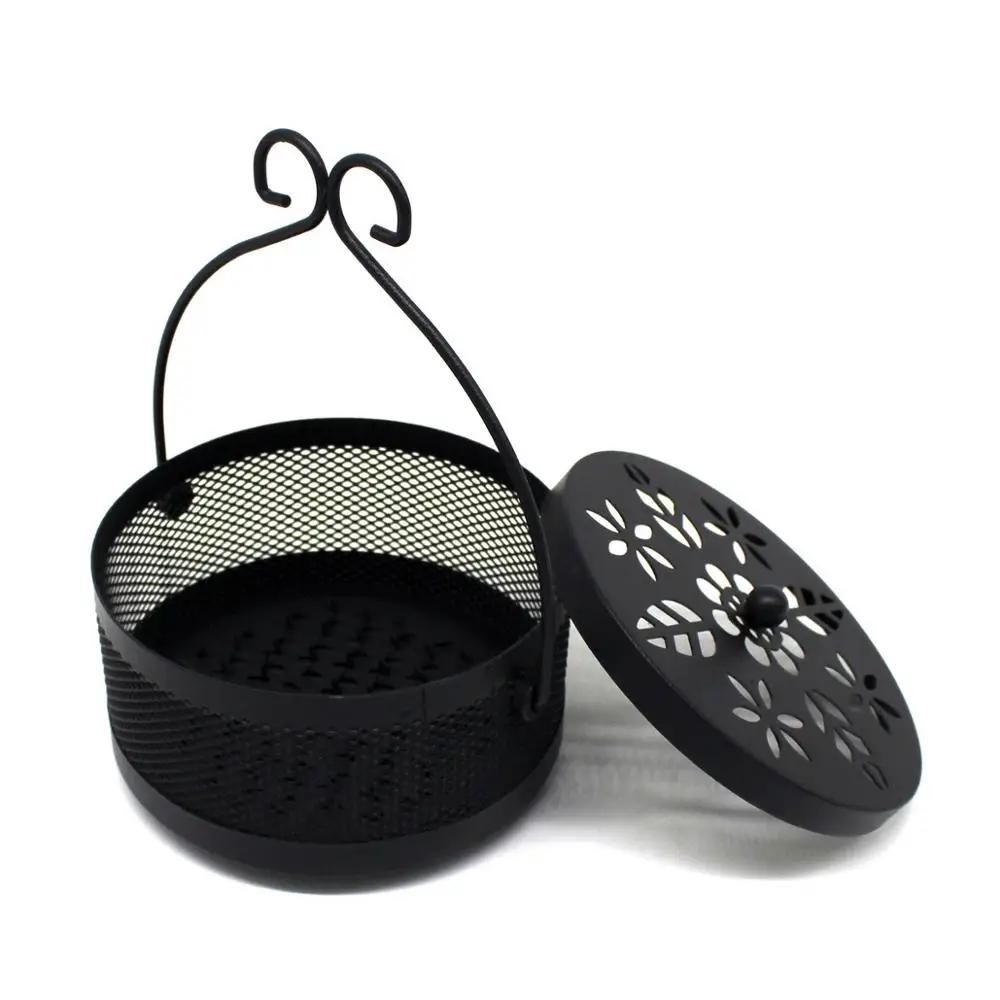 Металлическая огнестойкая курильница с крышкой и ручкой в стиле ретро | Дом сад