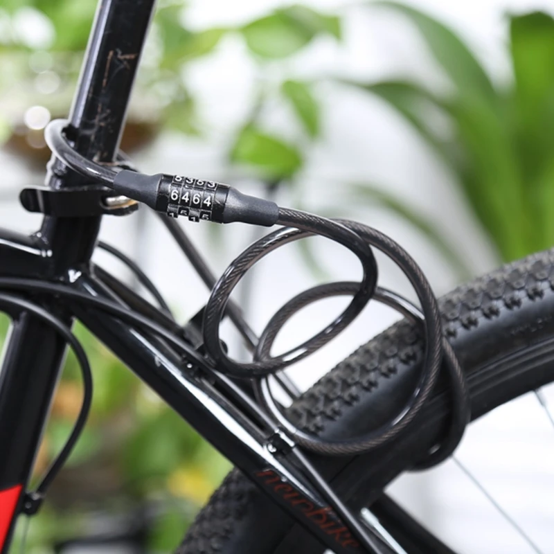 

Bike Lock 4 Digit Code Combination Bicycle Lock Bicycle Security Lock Bicycle Equipment MTB Anti-theft Lock