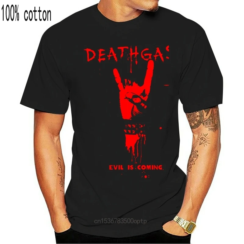 

Новинка, мужские футболки из фильма «ужасы» Deathgasm, одежда для фитнеса, Мужская футболка 2021, черно-белые футболки, топы для Ma