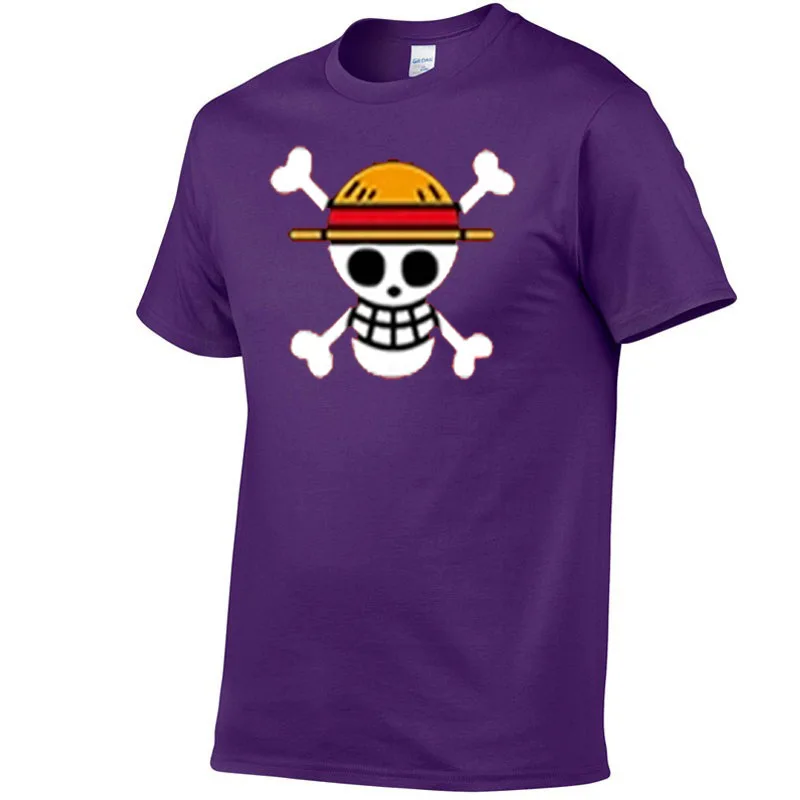 

Cartoon Skull Trend Youth Summer T-Shirt Men And Women Pure Cotton Breathable Quick-Drying Short-Sleeved Clothing