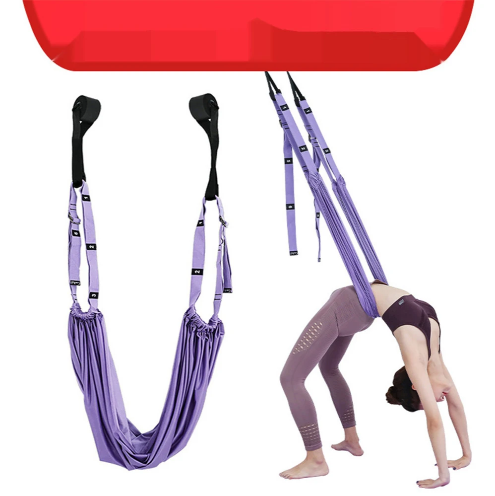 

Yoga Handstand Trainer Strap Hammock Stretch Belt Leg Splits Adjustable Elastic Stretch Belt Rod Lower Waist Stretch Aerial Yoga