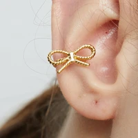 clip earrings jewelry for women bowknot daisy rose fake piercing ear clips accessories bijouterie female new year gift helix