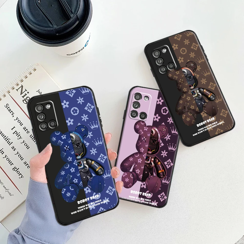

Mechanical Bear Lens Protect For Samsung Galaxy A42 A32 4G 5G A11 A31 A21S A41 Soft Phone Cases New Silicon Funda Back Cover