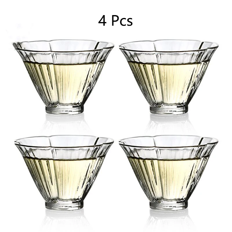 4 шт. Японский небольшой Чай чашки высокого Температура устойчивый Стекло