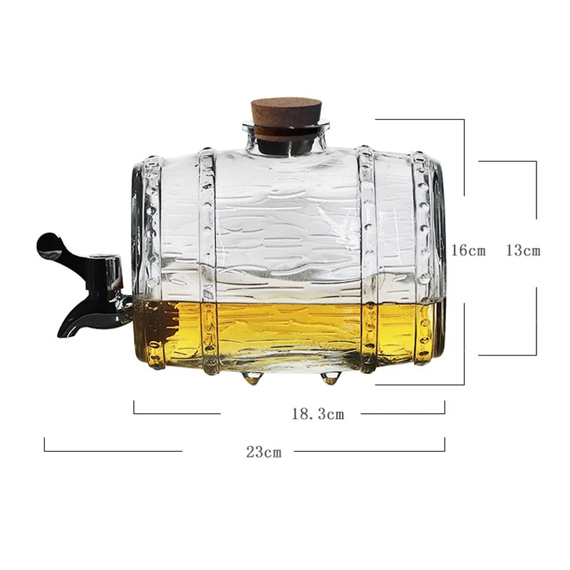 С краном деревянная рама стеклянный резервуар для пива горизонтальная бочка