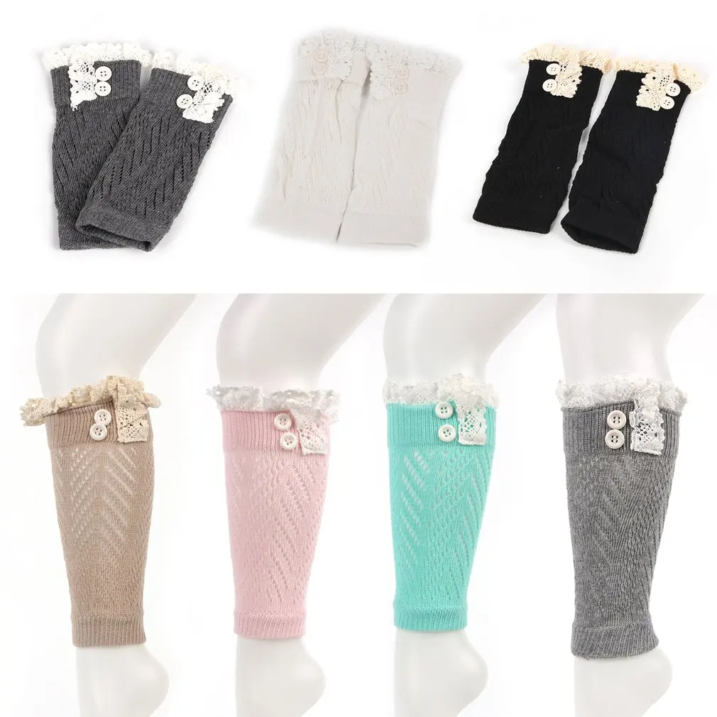 Европейская и американская мода удобные детские вязаные кружевные сапоги для