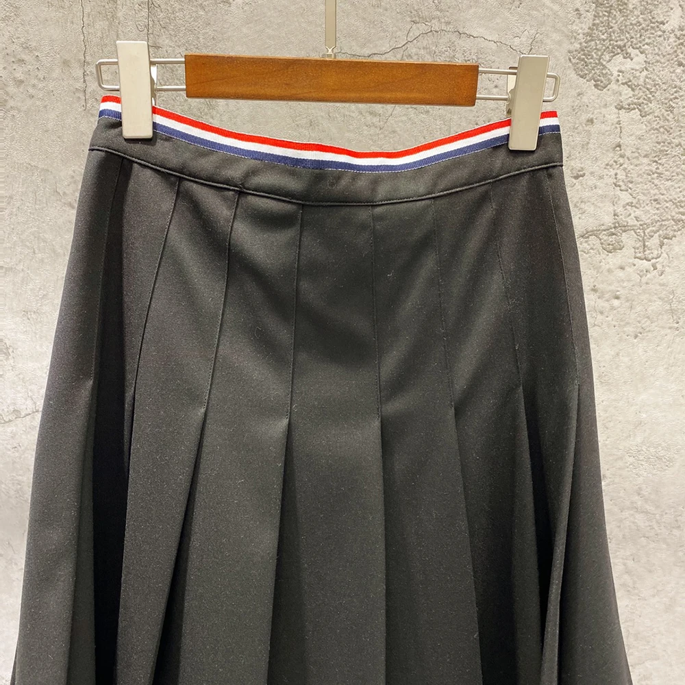 2021 summer new style short skirt hardware buckle pleated suit half skirt for women
