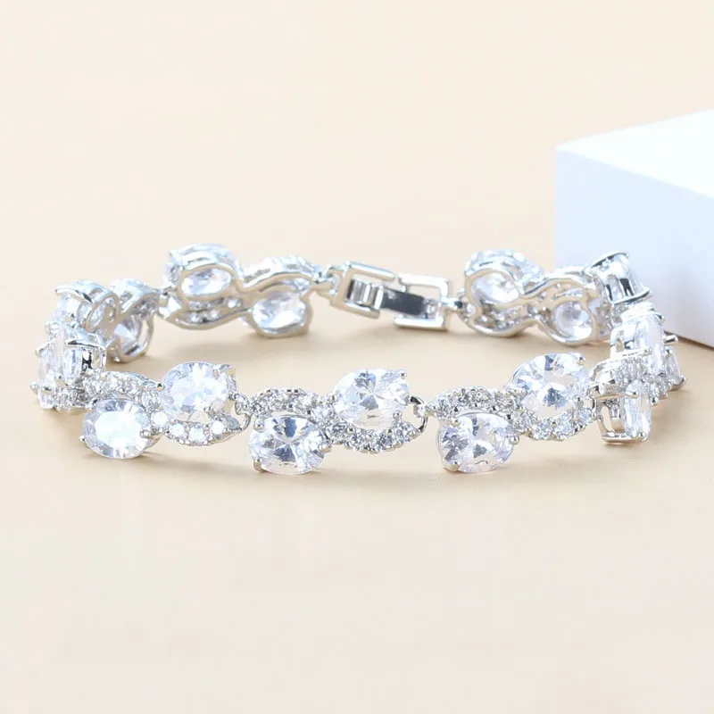 Модный свадебный костюм серебряный цвет натуральный австрийский кристалл