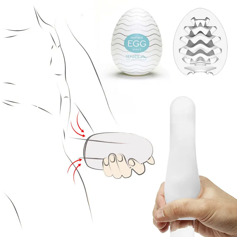Tenga яйцо волнистый фаллоимитатор сильная присоска секс-игрушки для женщин