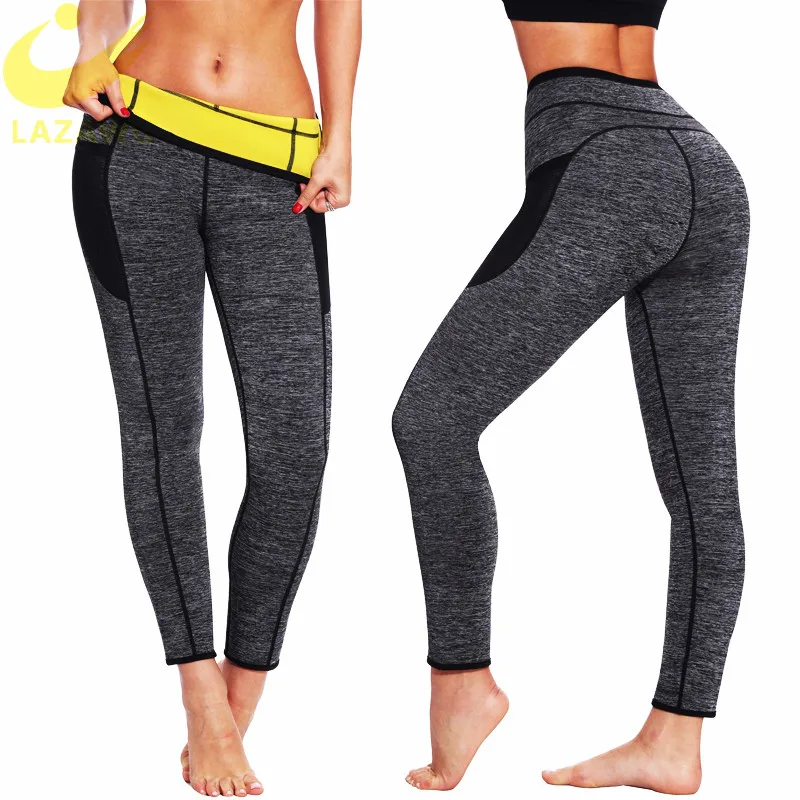 

LAZAWG Women Waist Trainer Hot Sauna Sweat Pant Neoprene Sweat Slimming Body Shaper Gym Workout Trousers Tummy Control Panties