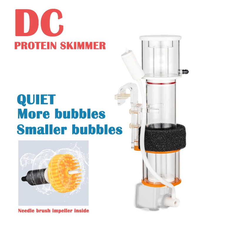 Aquarium Protein Skimmer DC24V Saltwater Seawater Marine Coral Reef Tank Skimmer Filter 110V 220V Bubble Skimmer
