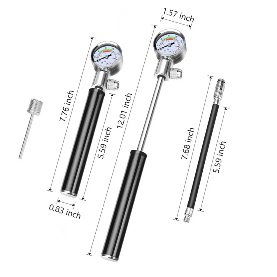 

TimelyTrust Durable Bicycle Cycling Tire Repair Tool Kit Combination Repair Set Gas Pressure Gauge Aluminum Alloy