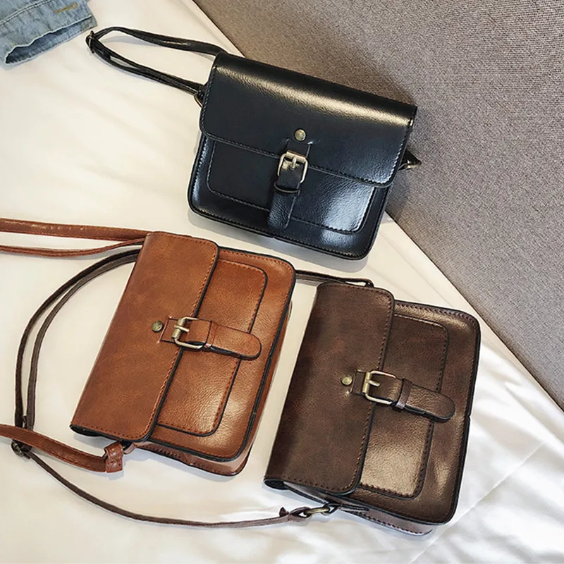 

New Vintage Women Flap Fashion Casual Leather Shoulder Bags Lady Crossbody Messenger Bag Elegant Envelop Clutch Purse