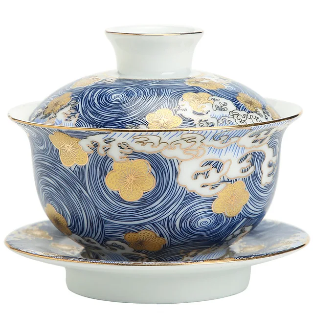

Ручная роспись эмаль Gaiwan, высококачественный керамический чай Tureen, аксессуары для чайного сервиза в китайском стиле, домашний декор