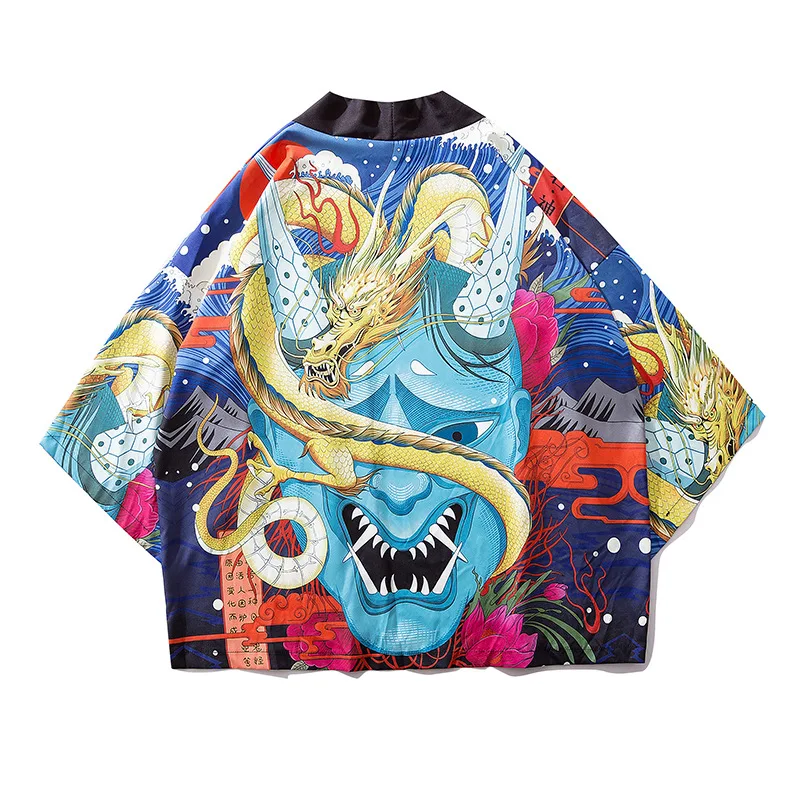 Халат кимоно для мужчин унисекс хаори японская и Азиатская одежда в китайском