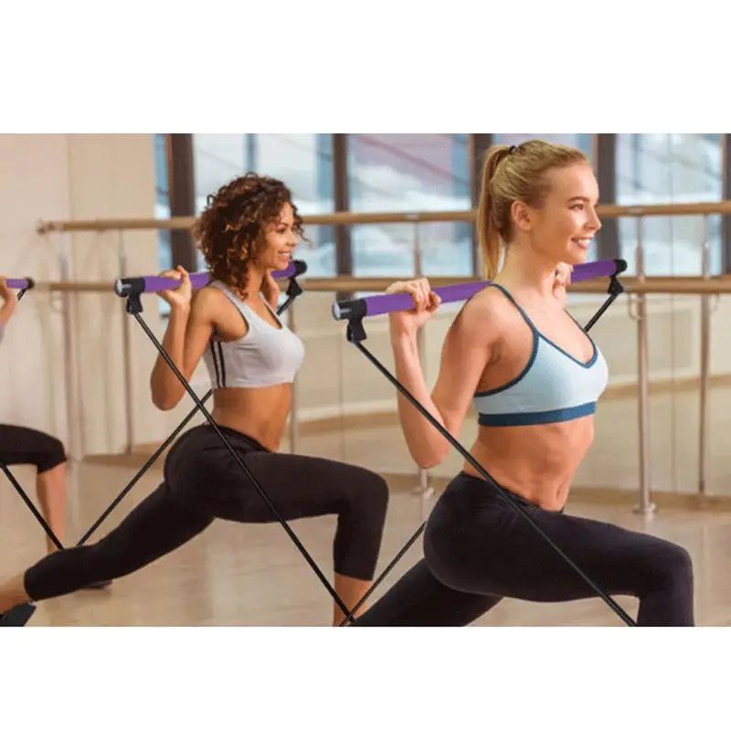 

Multifunction Pilates Resistance Band and Toning Bar Home Gym Portable Total